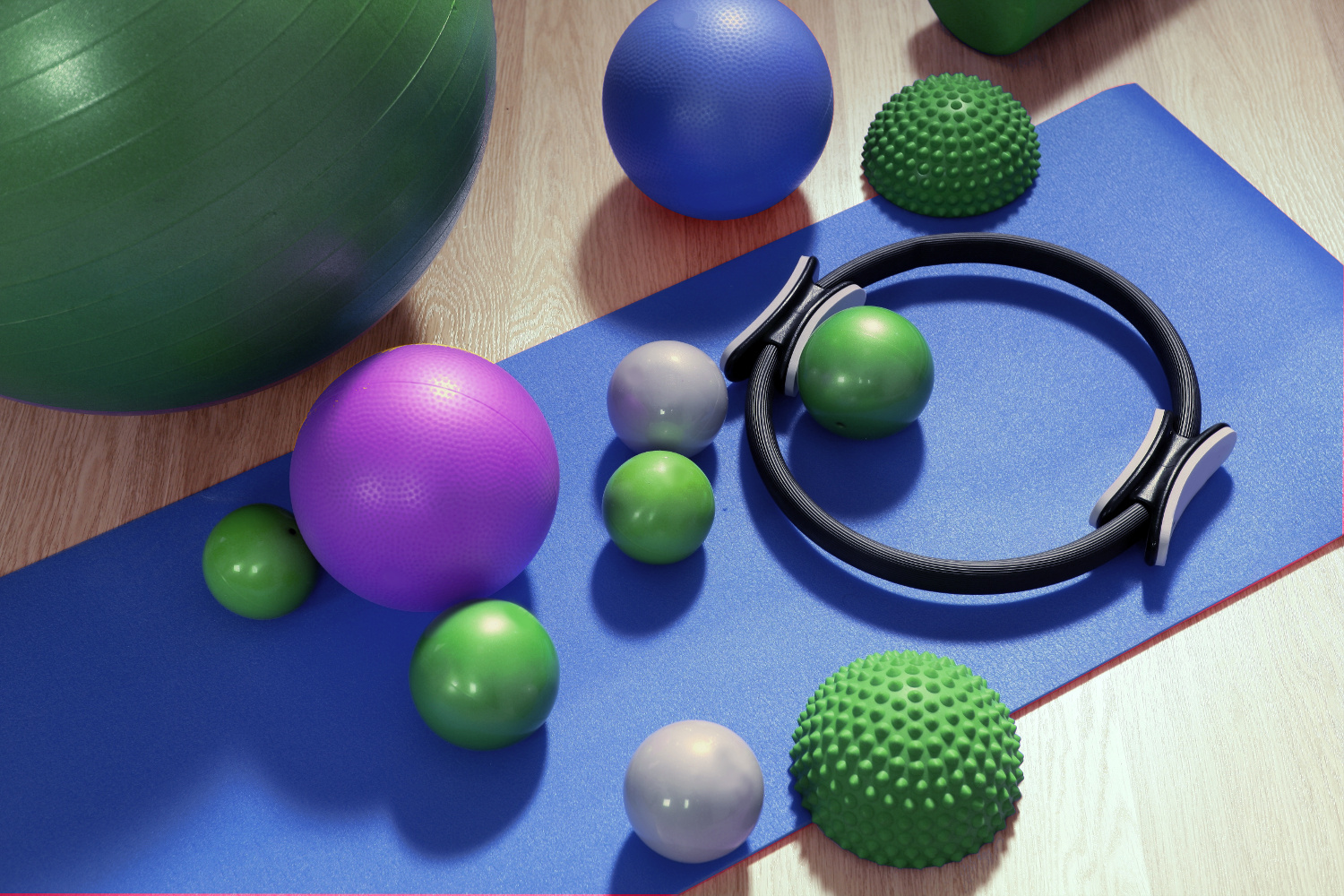 Assorted pilates equipment